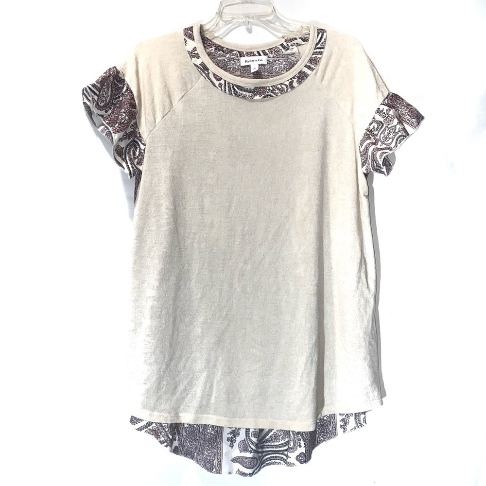 Hailey & Co Paisley Print Top Women’s Medium